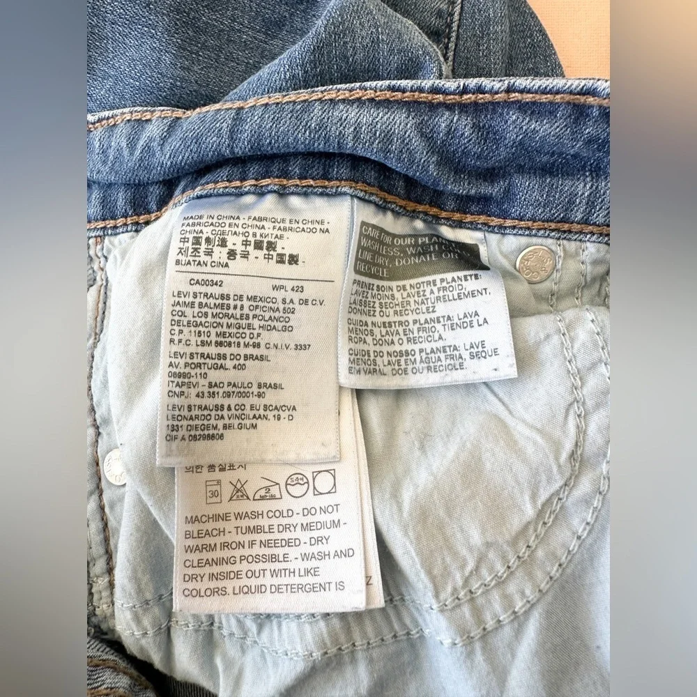 Levi 711 Skinny Denim Jeans - Mid Wash Blue / Size 30 - Picture 10 of 10